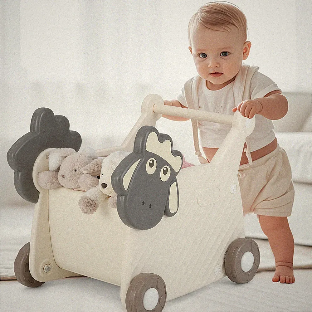 Lauflernwagen Kinder Lauflernhilfe mit 18 L Stauraum zum Schieben & Ziehen