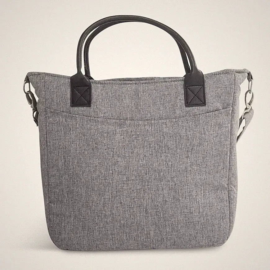 Leclercbaby Wickeltasche Baby Tasche Grau Melange Kinderwagen Tasche Organizer