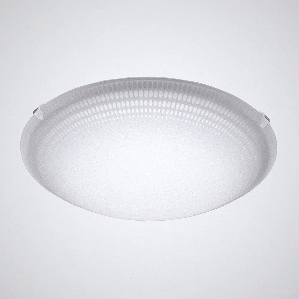 LED Deckenlampe Deckenleuchte Stahl in weiss Glas in weiss, klar