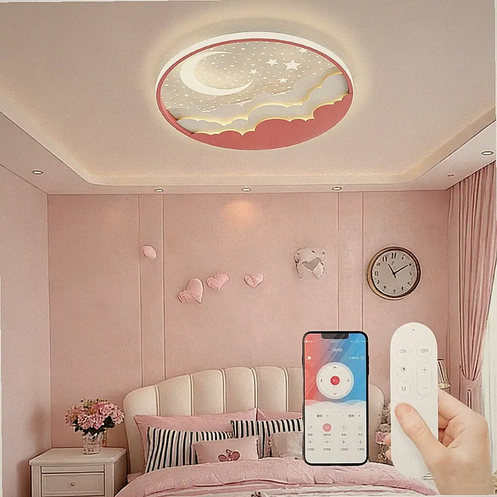 LED Kinder Deckenlampe Stern Mond Deckenleuchte Kinderzimmer Schlafzimmer Lampe