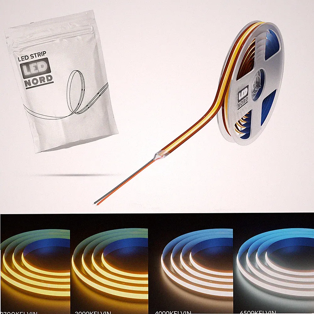 LED Streifen Flex Stripe 24v Lichterkette Leiste Band 5m Weiß selbstklebend cut