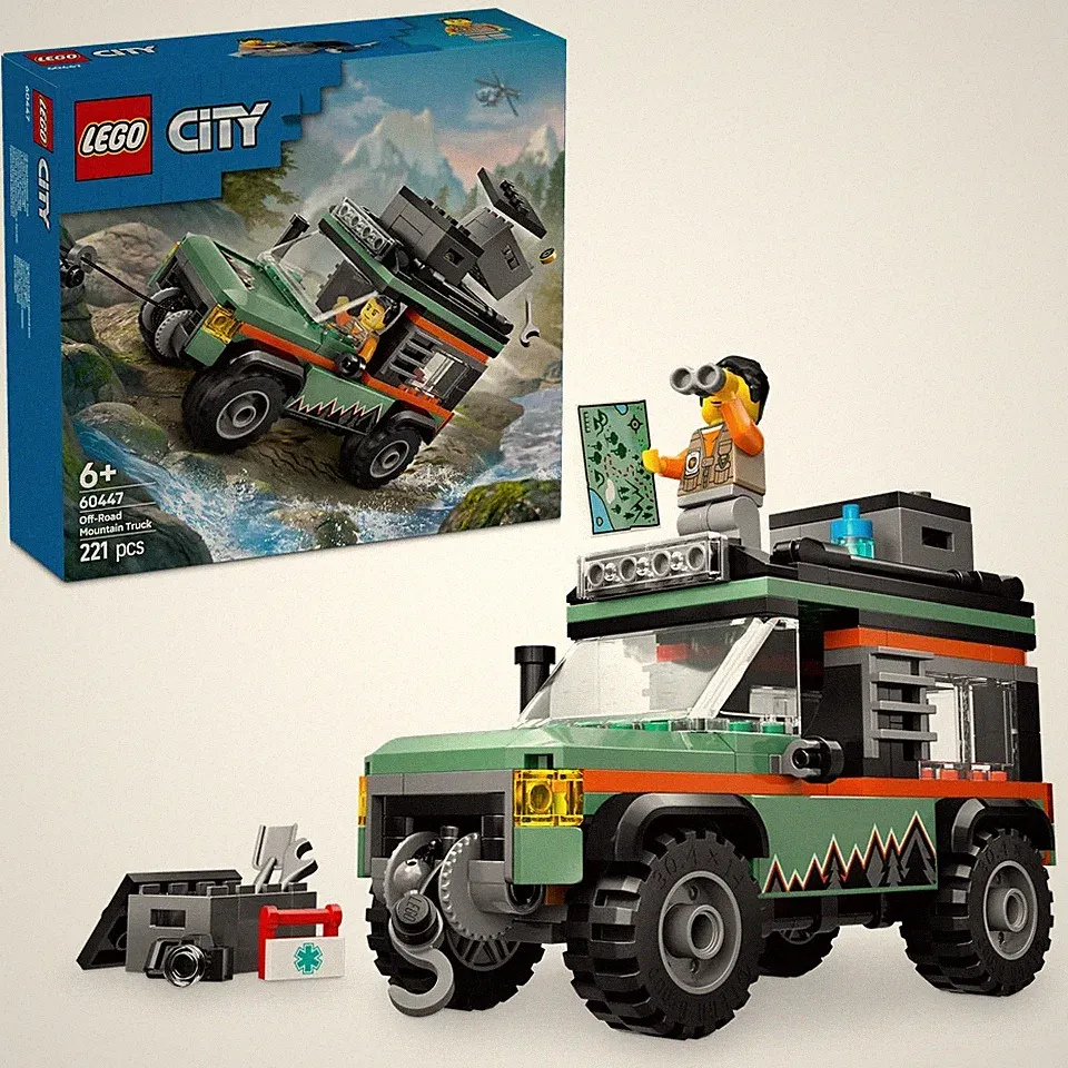 LEGO 60447 City Offroad Geländewagen Mountain Truck Bauspielzeug für Kinder