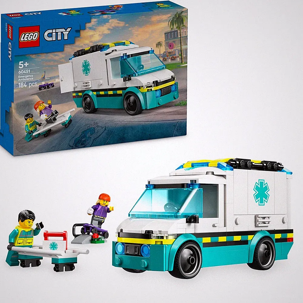 LEGO City Rettungswagen - Bauspielzeug für Kleinkinder ab 5 Jahren 60451