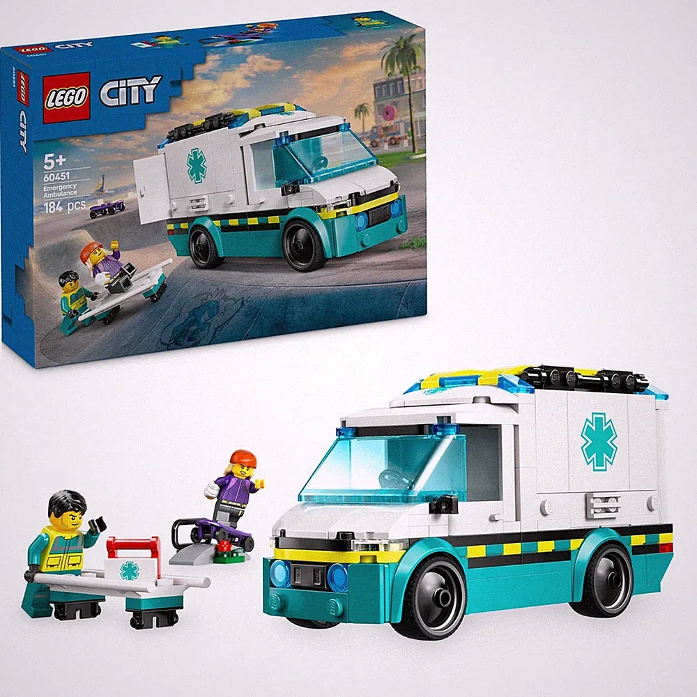 LEGO City Rettungswagen - Bauspielzeug für Kleinkinder ab 5 Jahren 60451