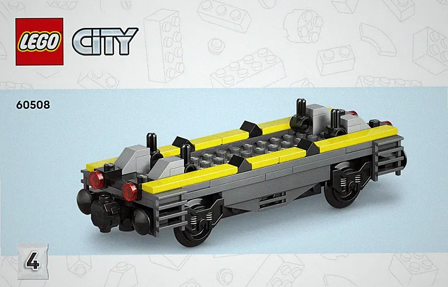LEGO® City SubSet - Eisenbahn Flachwagen - aus Set 60508 | NEU
