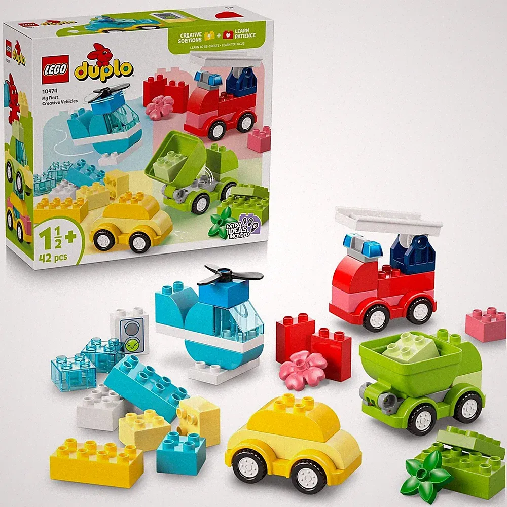 LEGO DUPLO 10474 Kreative Fahrzeuge, Lernspielzeug für Kleinkinder ab 1