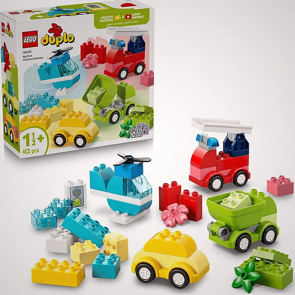 LEGO DUPLO 10474 Kreative Fahrzeuge, Lernspielzeug für Kleinkinder ab 1