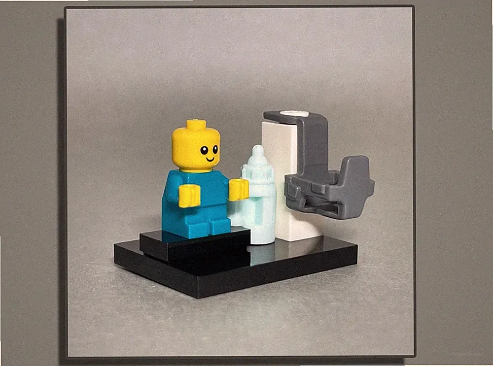 LEGO® Figuren - City - Baby Familie Tragetuch Nuckelflasche Kinderwagen