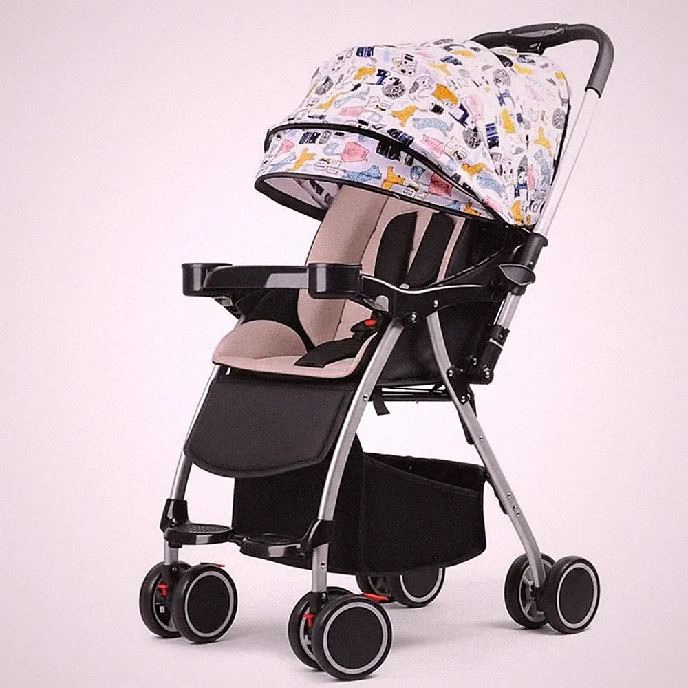 Leichter Baby Kinderwagen Einhand faltbar umkehrbar Kinderwagen tragbar