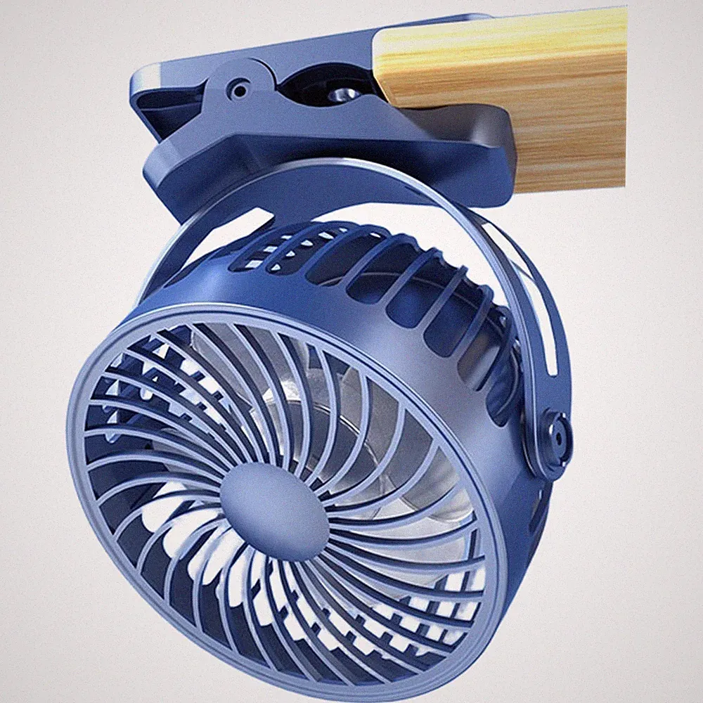 Leichter Clip Ventilator 350g für Kinderwagen USB Wiederaufladbar 3 Geschwindig