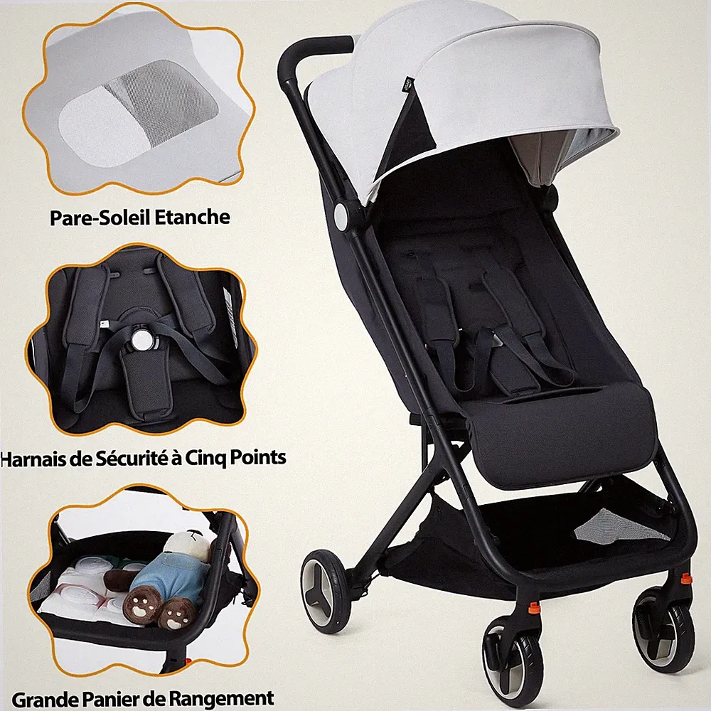 Leichter und kompakter Kinderwagen für Kinder Reisebuggy klappbar Kinderwagen