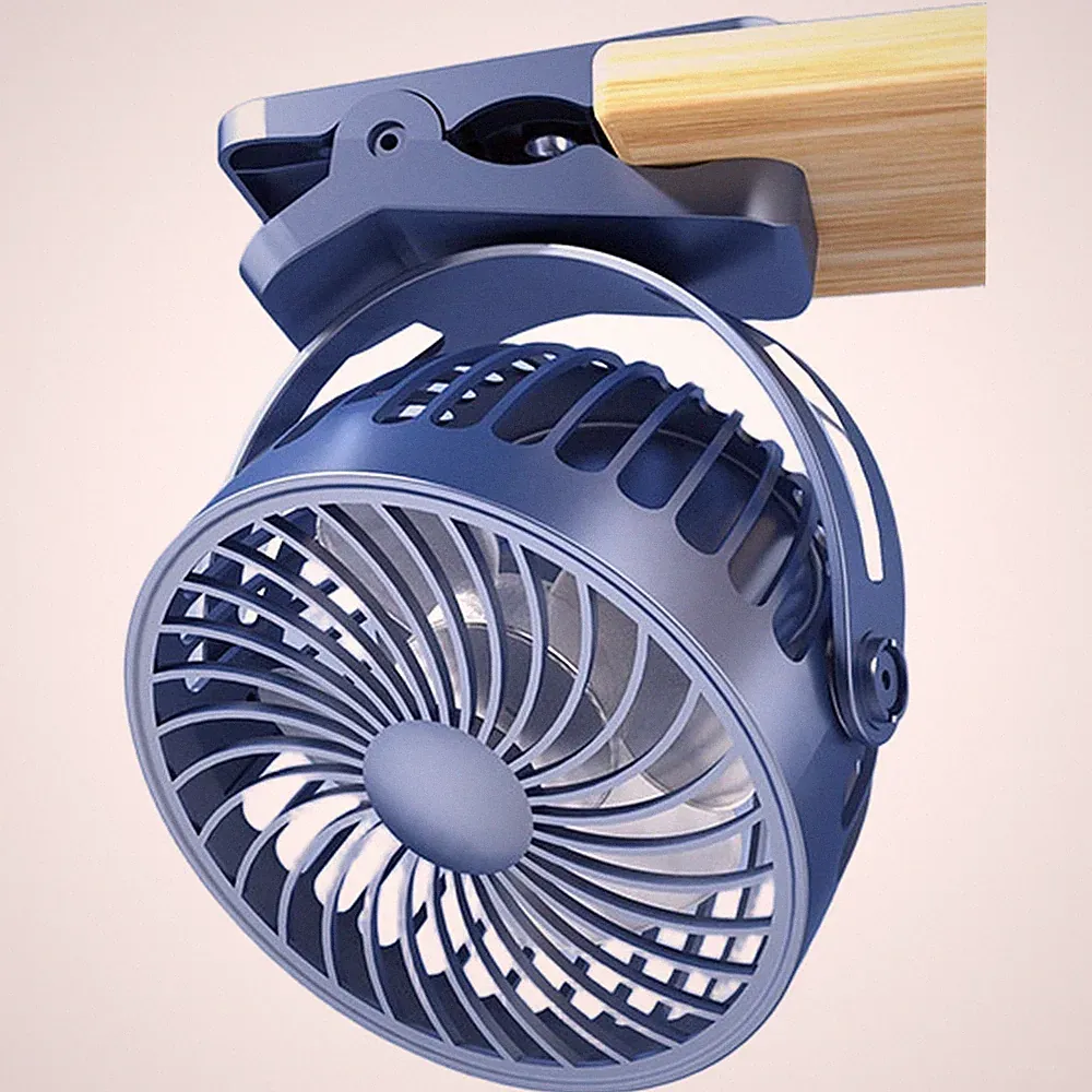 Leiser USB Wiederaufladbarer Clip Ventilator für Kinderwagen ABS Kunststoff 13x