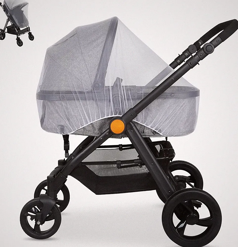 LEMESO Mückennetz Kinderwagen Insektenschutz Moskitonetz für Buggy Reisebett U