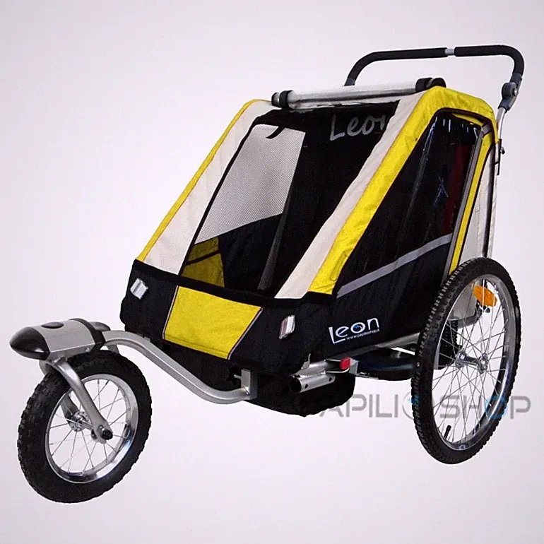 LEON Kinderwagen fahrradanhänger klappbar für 2 kinder jogger kinderanhänger 1