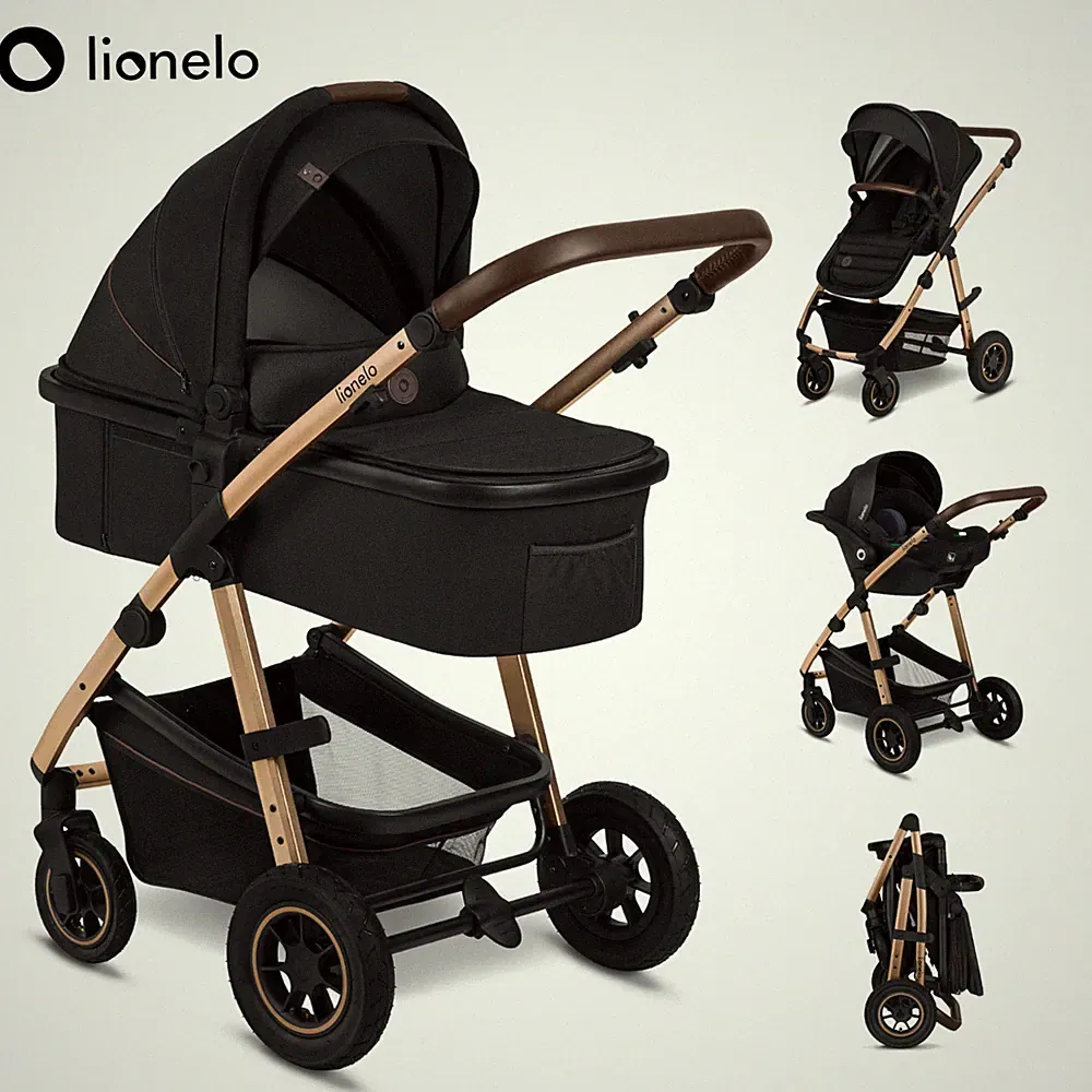 LIONELO® 3-in-1-Kombikinderwagen Auto-Baby? Black Onyx