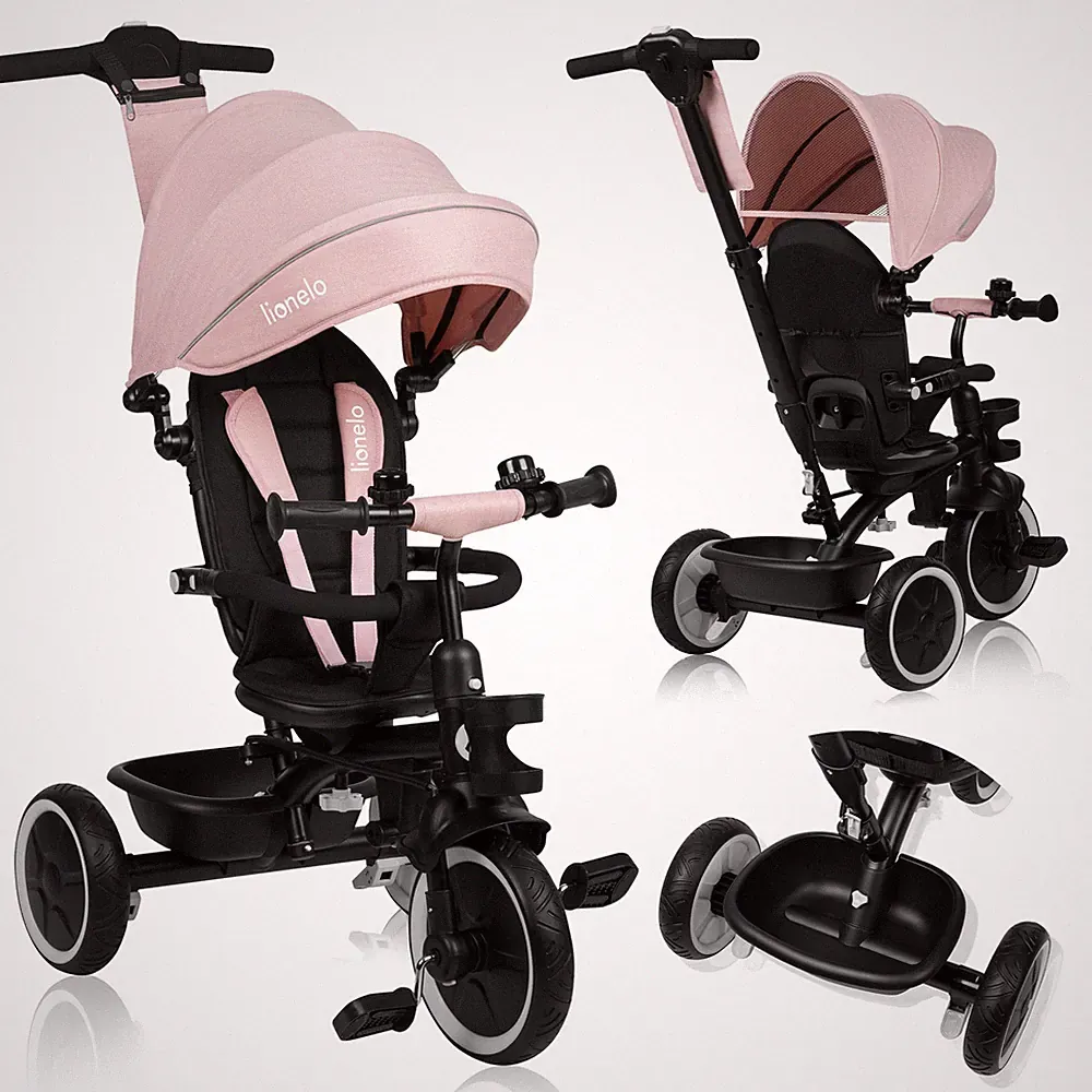 Lionelo Berry Dreirad und Kinderwagen bis 25 kg 360° drehbares Dreirad