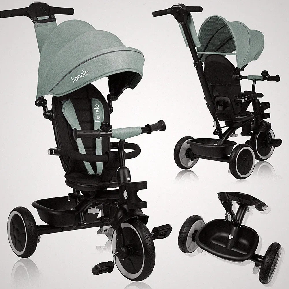 Lionelo Berry Dreirad und Kinderwagen bis 25 kg 360° Drehsitz Dreirad