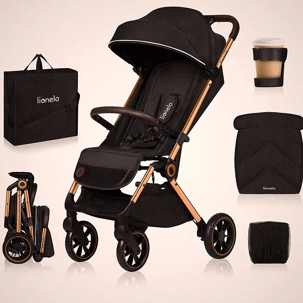 Lionelo Cloe Kinderwagen bis 22 kg 5-Punkt-Gurt Becherhalter wasserdicht