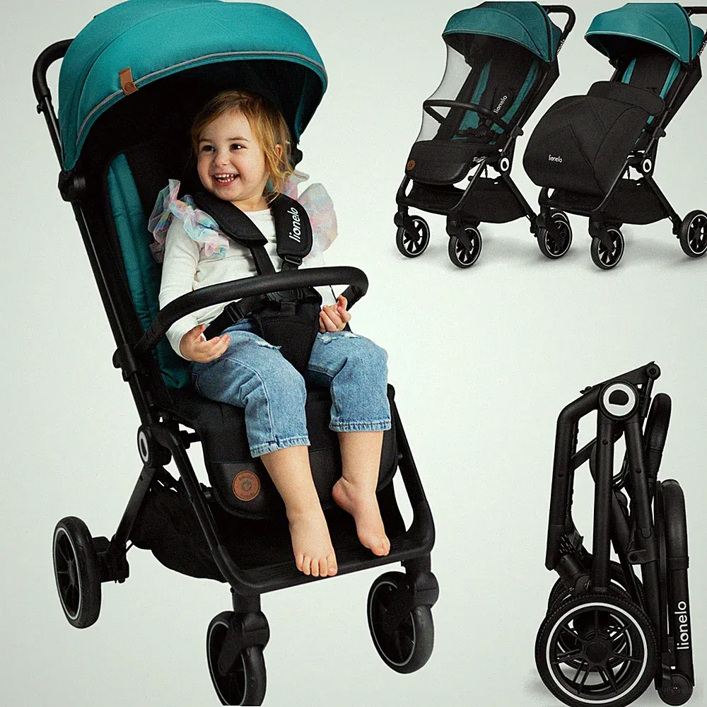 LIONELO Cloe Klappkinderwagen | bis 22 kg | Lenkrollen