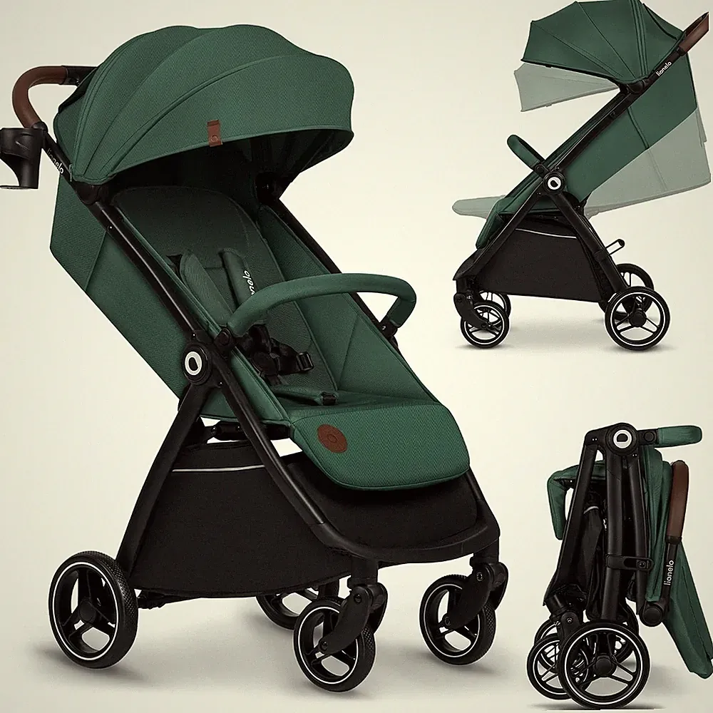 LIONELO INGRID Kinderwagen bis 22 kg von 6 Monaten bis 4 Jahren Große 360° schwe