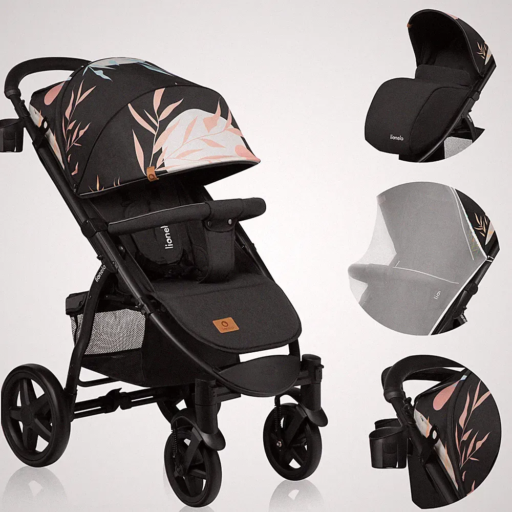 LIONELO® Kinderwagen Buggy bis 22 kg mit klappbarer Liegefunktion Bettdecke