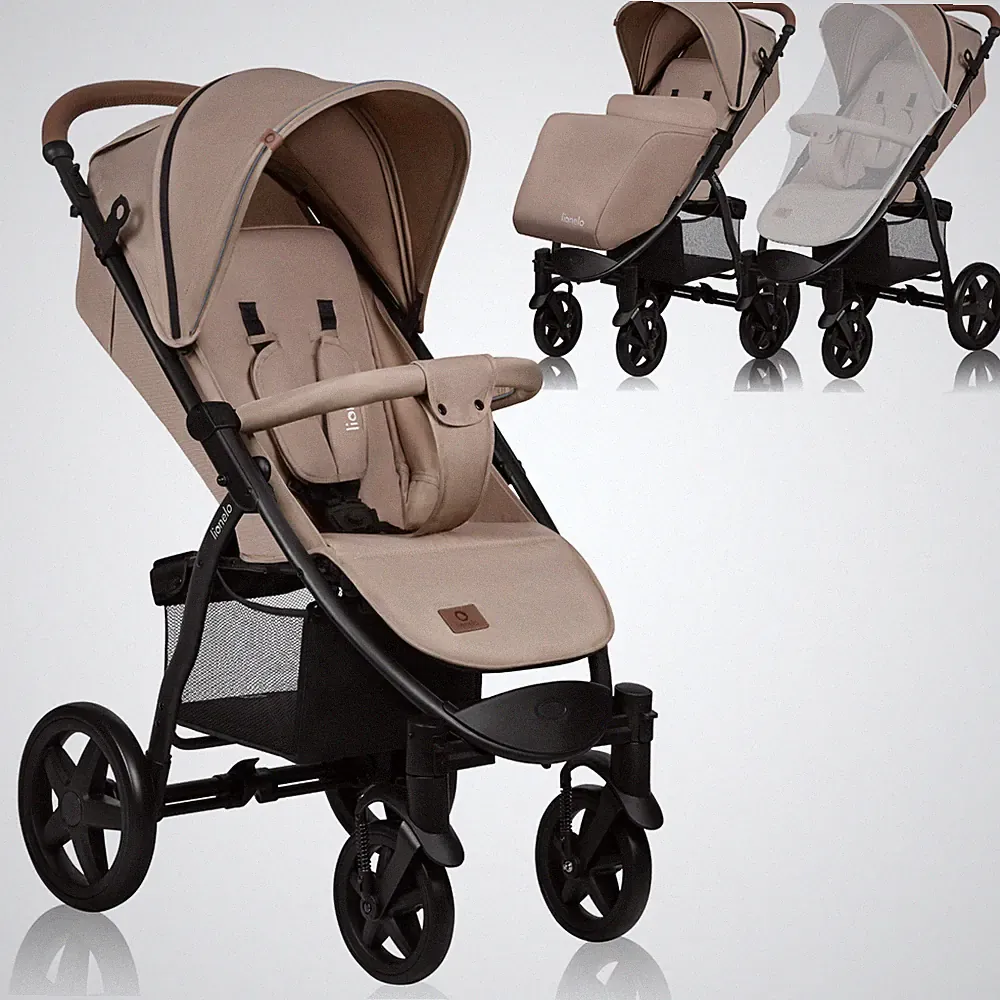 LIONELO® Kinderwagen Buggy bis 22 kg mit Liegefunktion zusammenklappbar Fußdecke