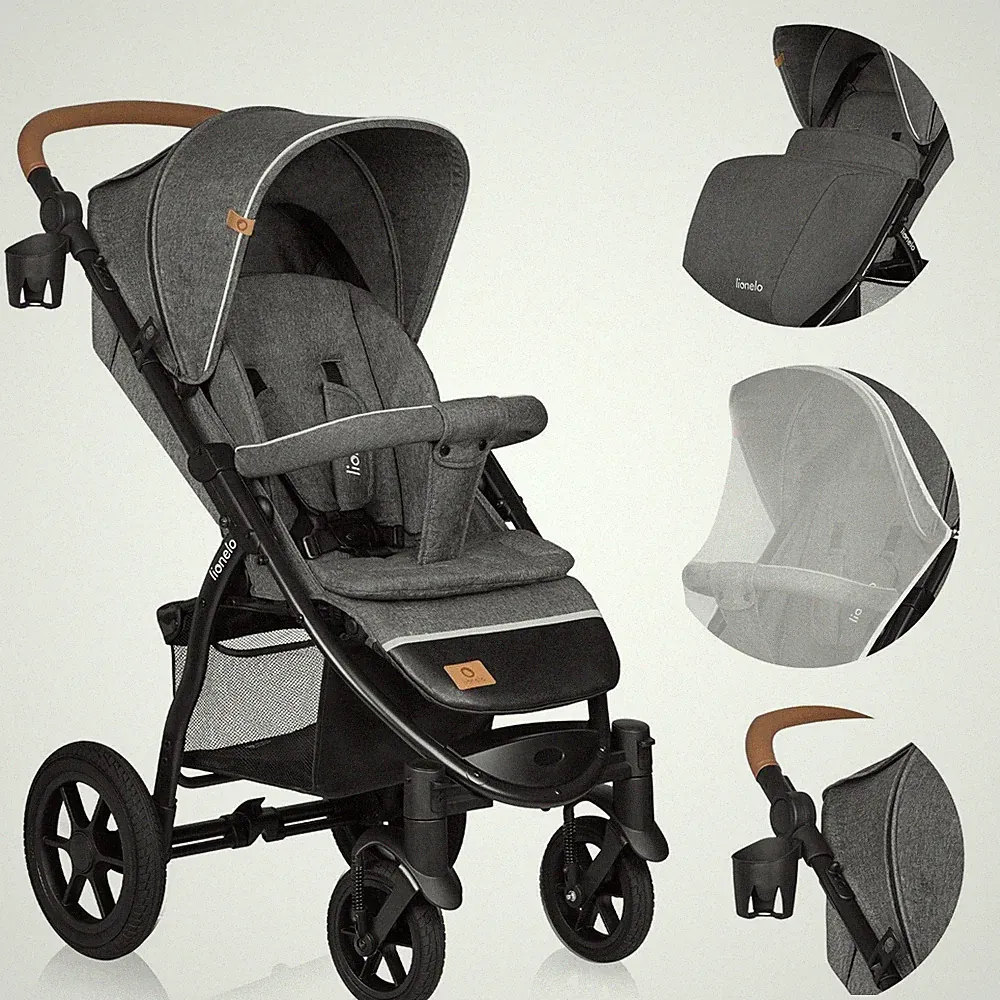 LIONELO® Kinderwagen Kinderwagen bis 22 kg mit klappbarer Liegefunktion...