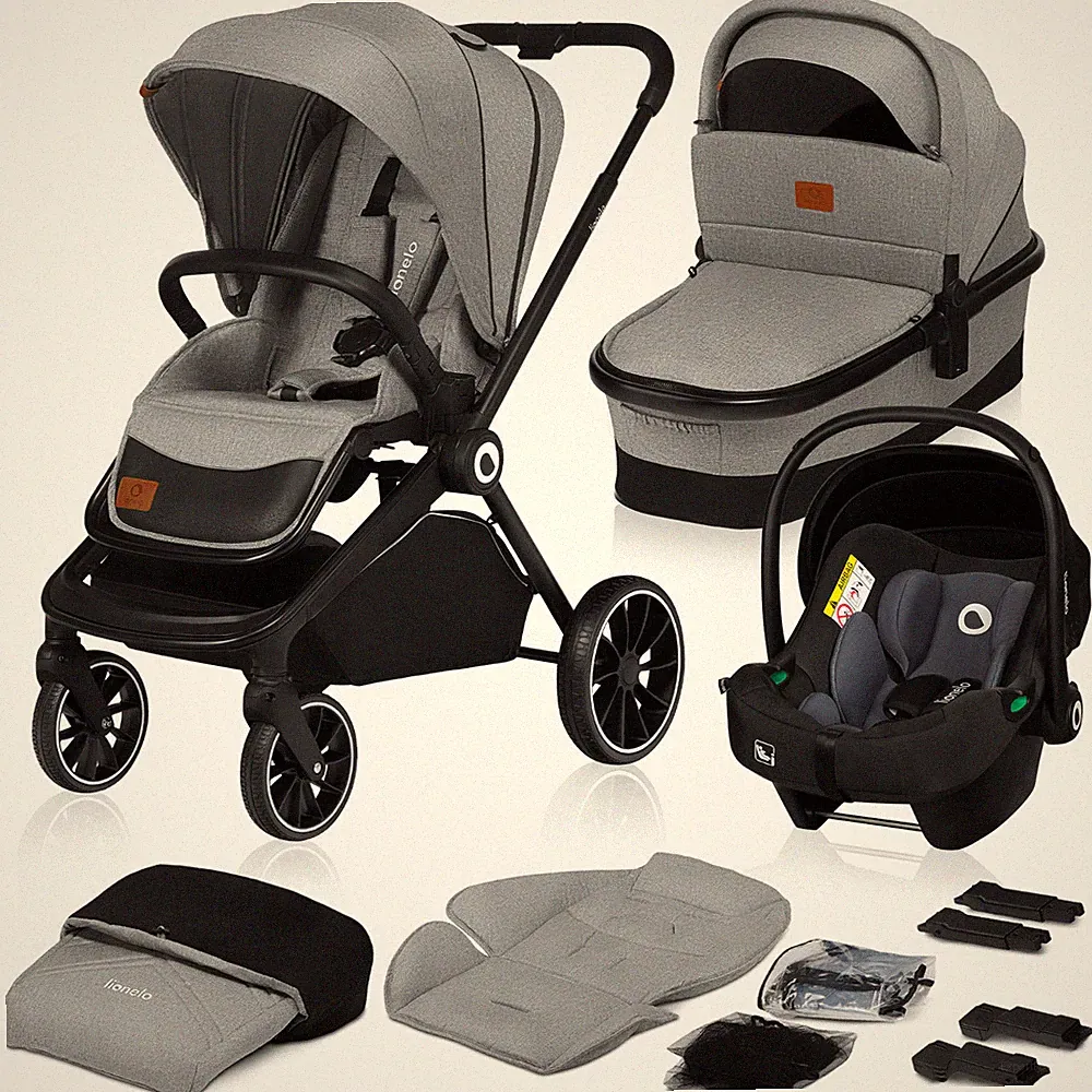 LIONELO® Kombikinderwagen 3 in 1 Buggy + Babywanne + Babyschale