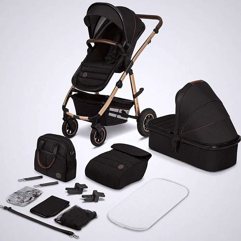 Lionelo Kombikinderwagen Amber 2 in 1 Black Onyx – Flexibler Kinderwagen - Gut