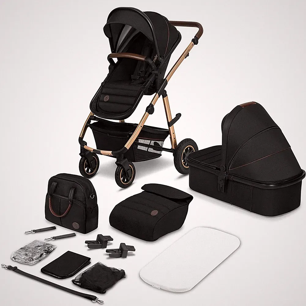 Lionelo Kombikinderwagen Amber 2 in 1 Black Onyx – Flexibler Kinderwagen - Gut