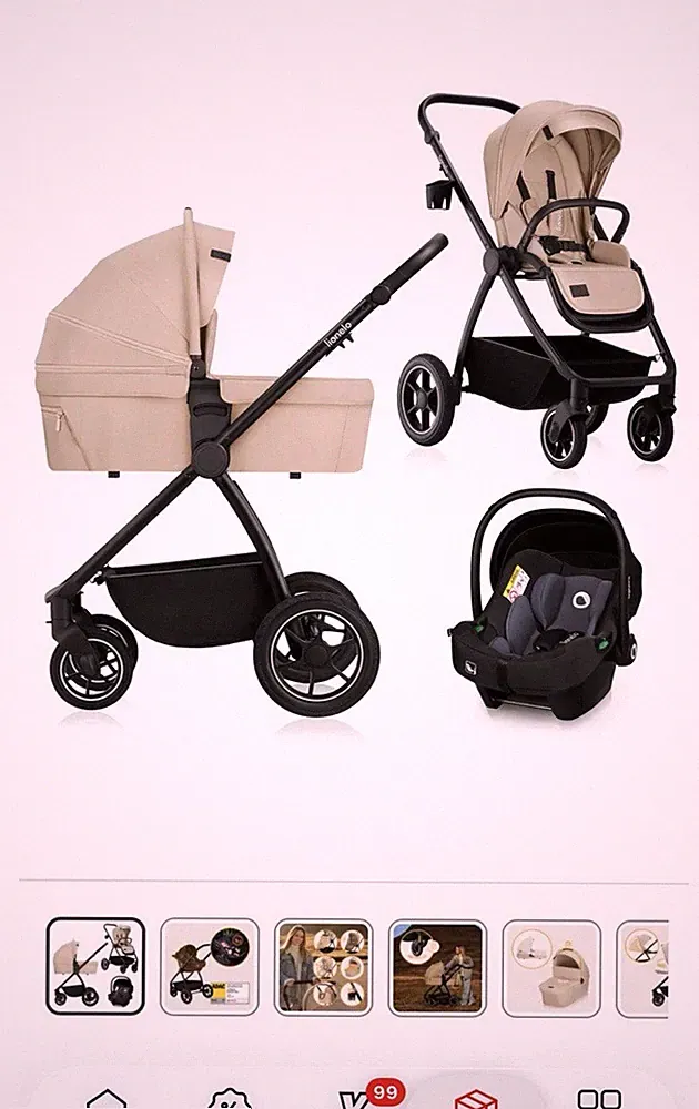 Beige Kinderwagen