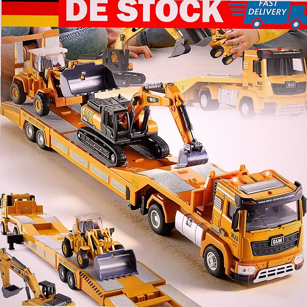 LKW Spielzeug 1: 40 Lastwagen Baufahrzeuge Kinder Kleinen für Jungen 3-8 Jahre