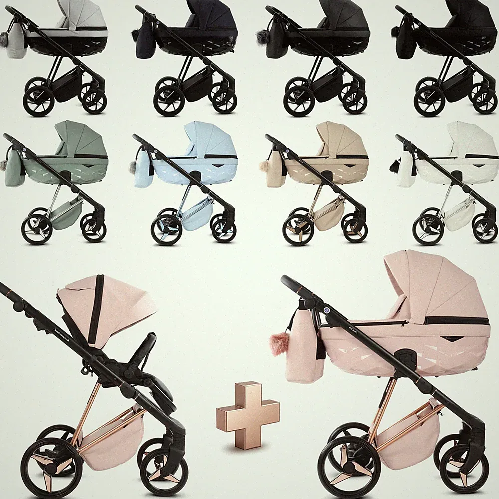 Luxus Kinderwagen Kombikinderwagen Sportwagen Babyschale Knirpsenland 2in1