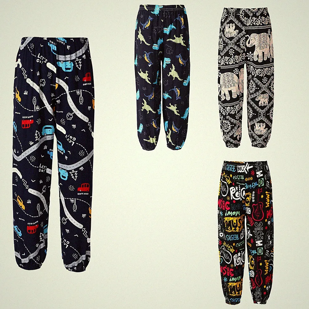 Mädchen Jungen Pumphose Haremshose Cartoon gedruckt elastische Bund Lässig Hose