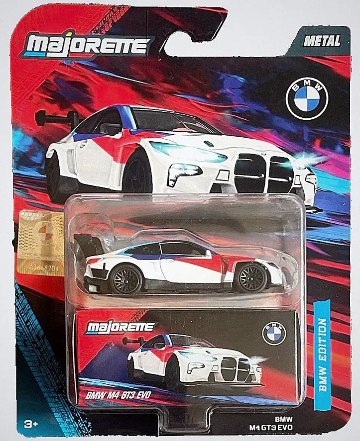 Majorette BMW M4 GT3 EVO G82 Edition 1:57 Modellauto Kinder Spielzeug Rennwagen