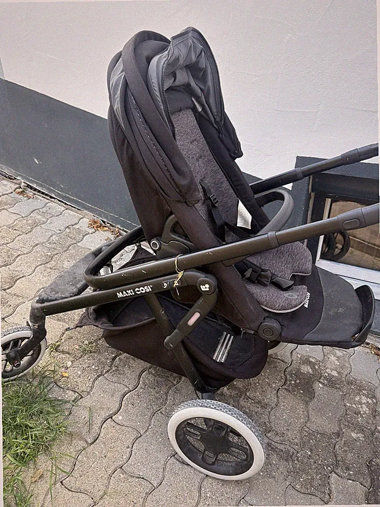Maxi-Cosi Kombikinderwagen Sportwagen mit Babywanne, 5-Punkt-Gurt, schwarz