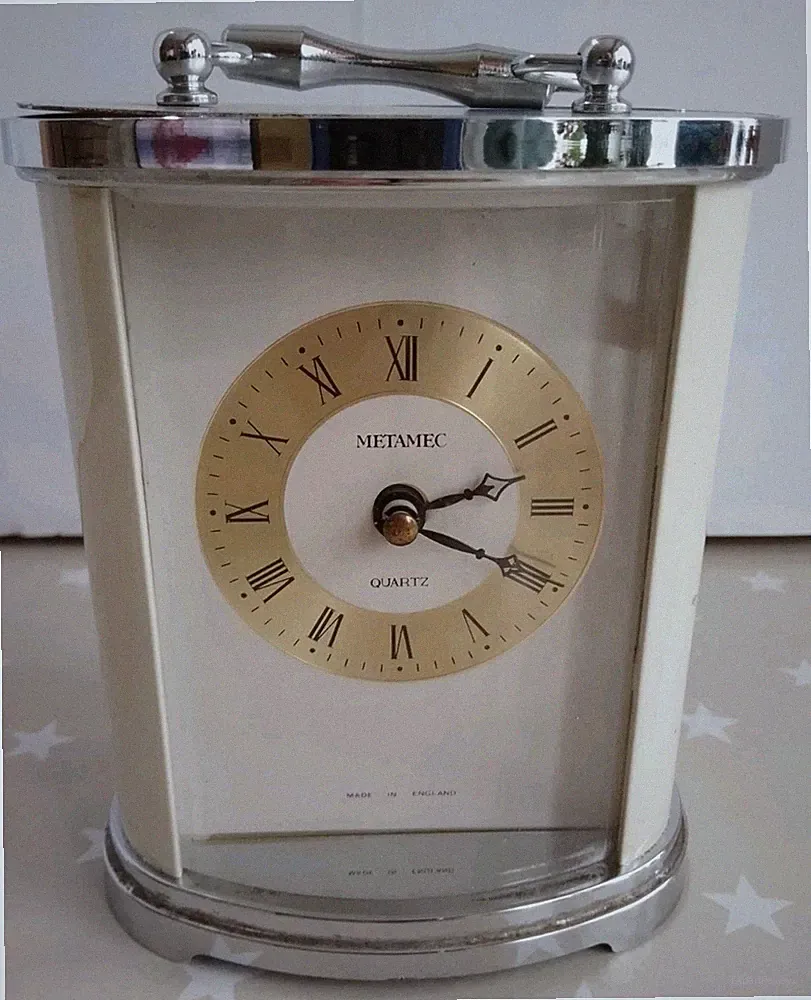 Metamec Vintage Quartz Kutsche Kaminuhr England funktioniert