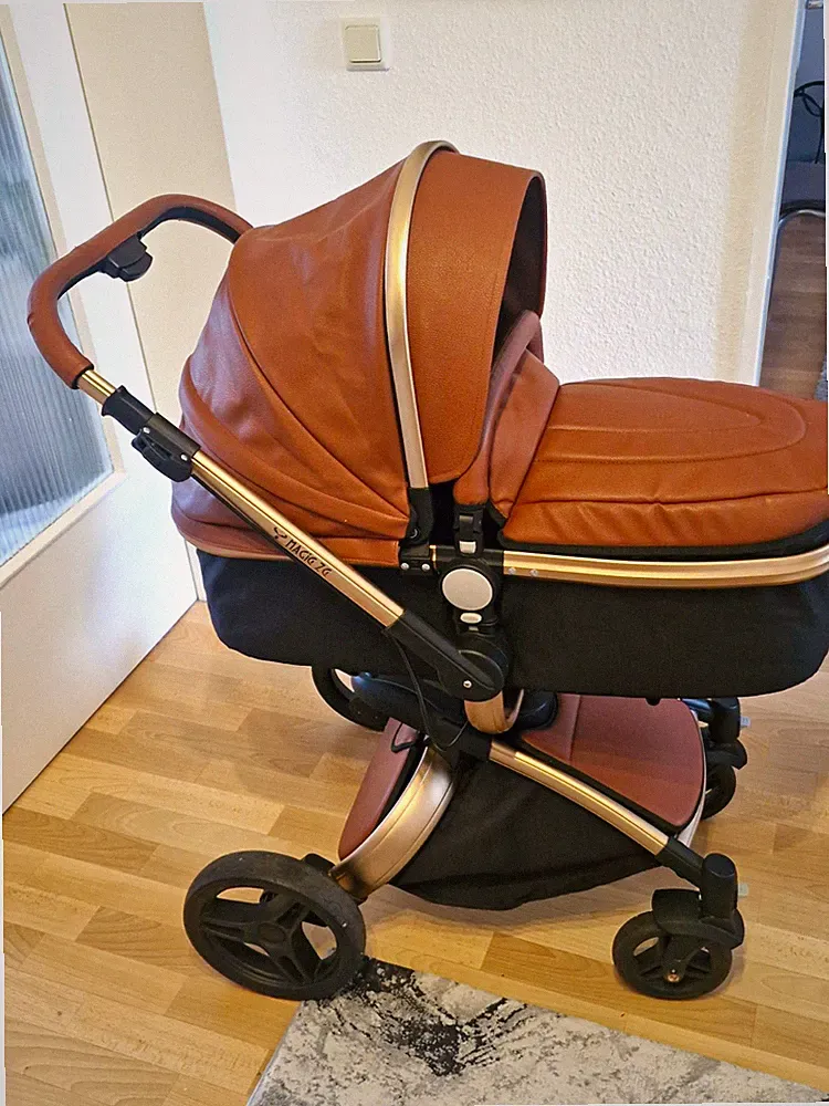Mima Xari Kombikinderwagen & Sportwagen, Tragewanne+Sitz, faltbar Braun/Schwarz