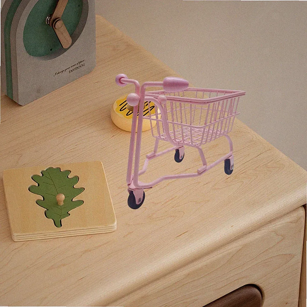 Mini -Einkaufswagen niedliche Fotografie Requisite Desktop Organizer Girls