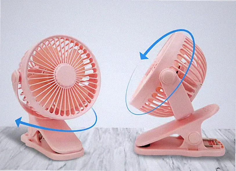 Mini Lüfter Leise Ventilator Clip Tischventilator Akku Leise USB Fan Kinderwagen
