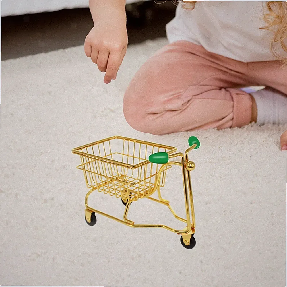 Miniatur-Einkaufswagen, Spielzeug, Kinder-Schiebewagen, Make-up-Halter, süße