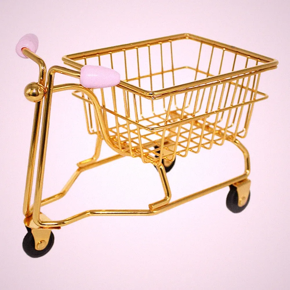 Miniatur-Einkaufswagen Spielzeug Supermarkt Spielzeug Kinder Push Cart Spielzeug