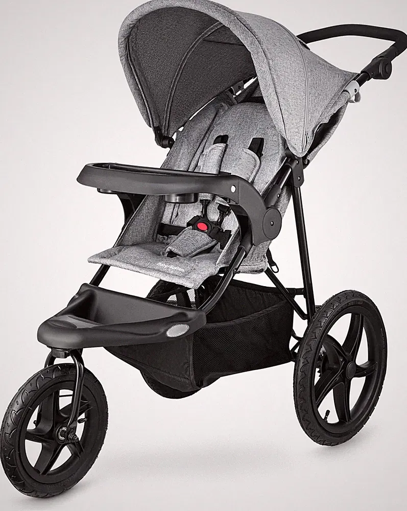 Moby-System Jogging-Kinderwagen Dreirad geländetauglich mit großen Luftreifen