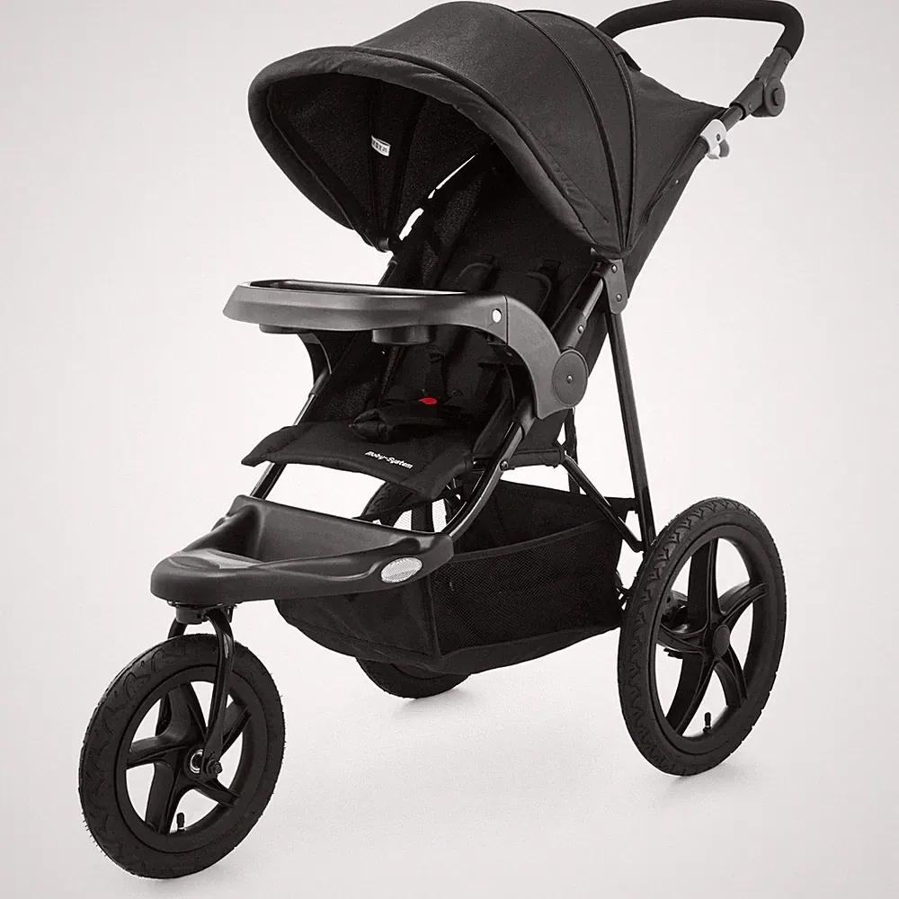 Moby-System Jogging-Kinderwagen fürs schwierige Gelände mit großen Luftreifen