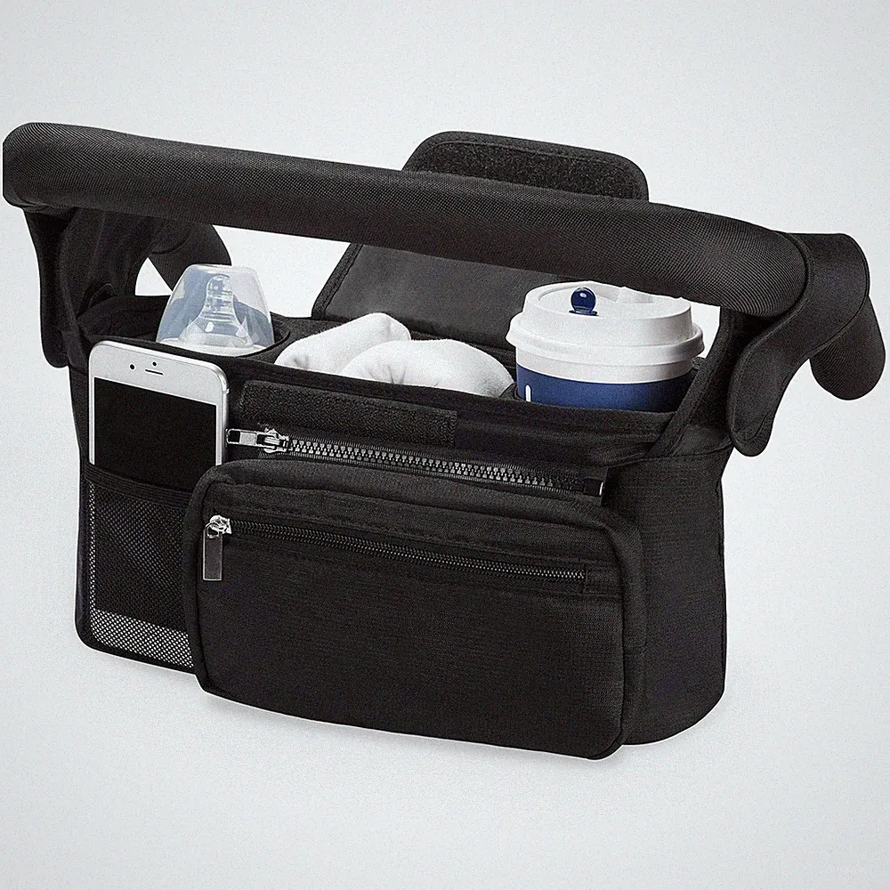 Momcozy Baby Kinderwagen Organizer, 3 isolierte Getränkehalter, abnehmbarer Reißverschluss...