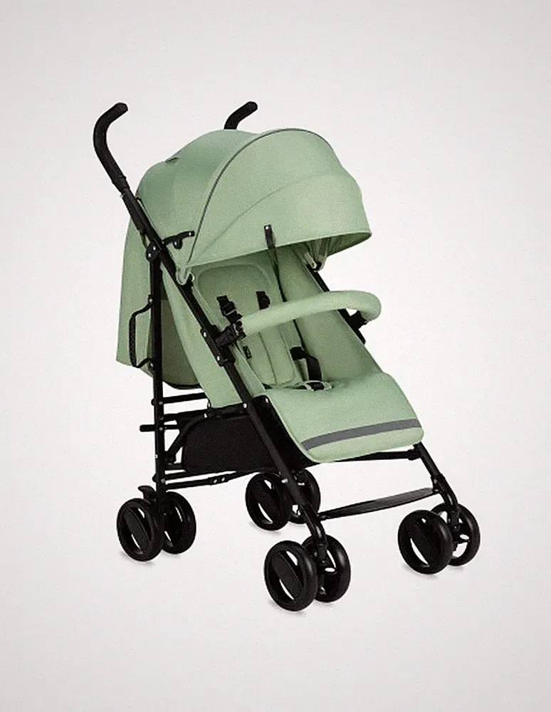 MoMi AKIRA Kinderwagen in Grün - leicht, wendig, mit Faltmechanismus