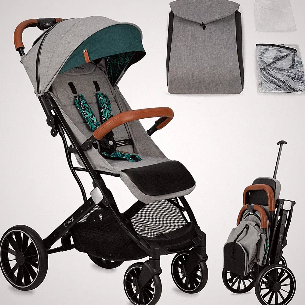 MOMI ESTELLE DAKAR BUGGY KINDERWAGEN BIS 22 KG GRAU GROßE RÄDER