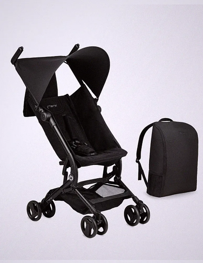 MoMi GRACE Buggy Schwarz - superleicht - kompakte Größe inkl. Rucksack