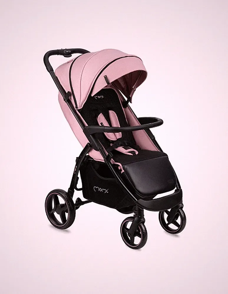 MoMi MIYA Kinderwagen in Pink - leicht, komfortabel, mit Fußsack