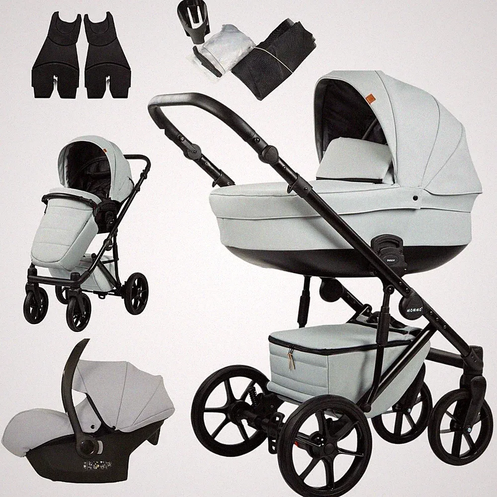 Silberne Kinderwagen